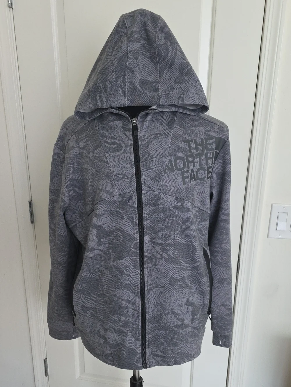 The North Face Men's Mountain Athletics Gray Hooded Zip Jacket
